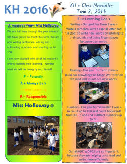 KH Class Newsletter Term 2