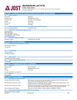 magnesium lactate - Jost Chemical Co.