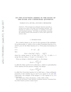 On two functions arising in the study of the Euler and Carmichael