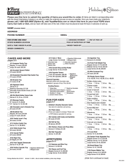 Holiday Edition - Tops Friendly Markets