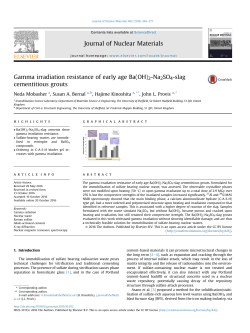 Gamma irradiation resistance of early age Ba(OH)2-Na2SO4