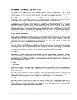 CONCEPTS, DEFINITIONS and DATA QUALITY