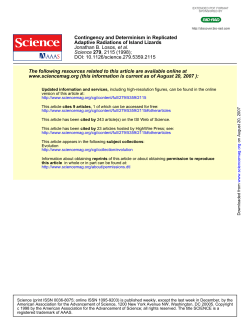 Contingency and Determinism in Replicated