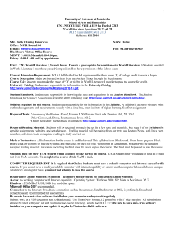 ENGL 2283 World Literature I Online