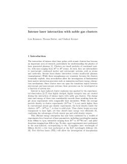 Intense laser interaction with noble gas clusters