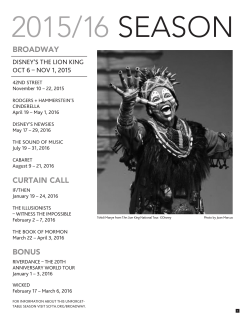 2015/16 SEASON - Segerstrom Center for the Arts