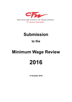 Minimum Wage Review 2016