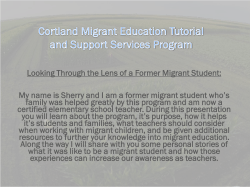 Cortland Migrant Education Outreach Program
