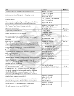 Title Author Edition An introduction to computational fluid mechanics