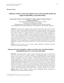 Influence of dietary starch and cellulose levels on the
