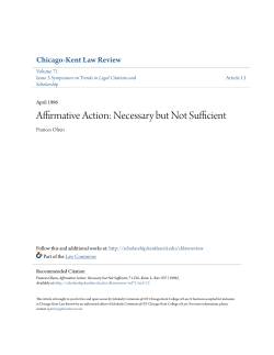 Affirmative Action: Necessary but Not Sufficient