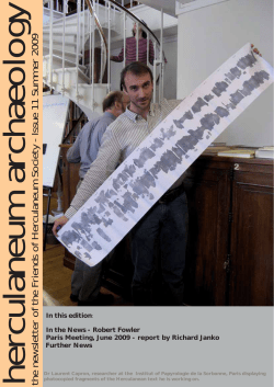 Issue 11 - The Friends of Herculaneum Society