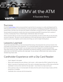 EMV at the ATM