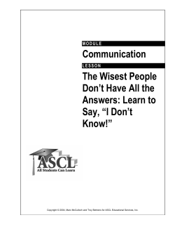 Communication The Wisest People Don`tHaveAllthe Answers: Learn