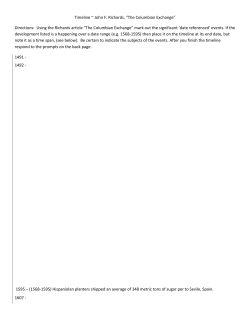 Timeline ~ John F. Richards, &ldquo;The Columbian Exchange&rdquo; Directions