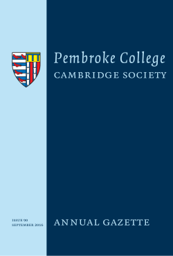Gaz 2016 - Pembroke College