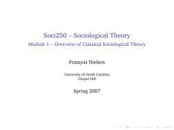 Soci250 -- Sociological Theory - UNC