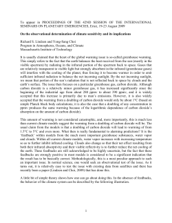 Lindzen and Choi (2009)