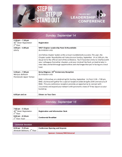 2:30 pm – 7:30 pm 46th Street Registration 5th Floor Registration 3