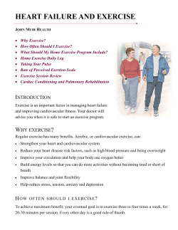 HEART FAILURE AND EXERCISE