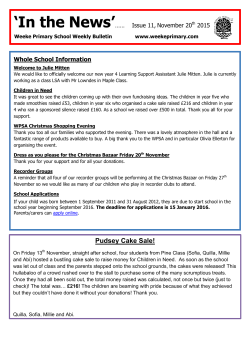 In The News No. 11 - Weeke Primary School!