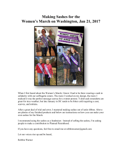 How to Make Sashes for the Women`s March on