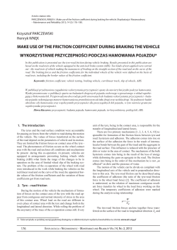 make use of the friction coefficient during braking the vehicle