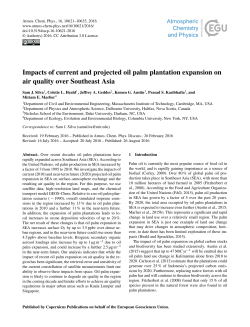 Impacts of current and projected oil palm plantation expansion on air