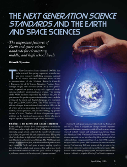 The Next Generation Science Standards and the Earth and Space