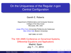 On the Uniqueness of the Regular n