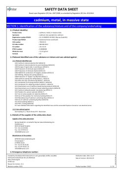 Cadmium, metal, in massive state document