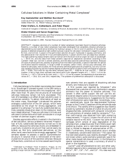 Cellulose Solutions in Water Containing Metal Complexes