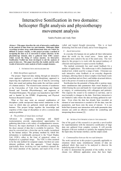 Interactive Sonification in two domains: helicopter flight analysis and