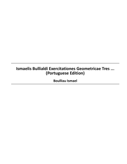 Ismaelis Bullialdi Exercitationes Geometricae Tres - My-Shop