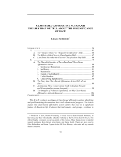 class-based affirmative action, or the lies that we