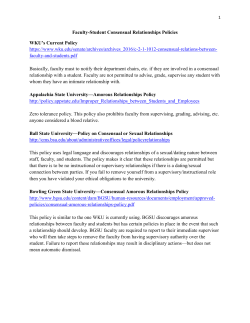 Consensual Relationships Benchmark Information