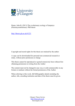 Hume, John B. (2013) The evolutionary ecology of lampreys