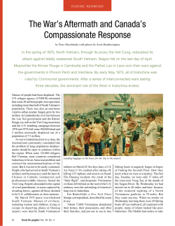 The War`s Aftermath and Canada`s Compassionate