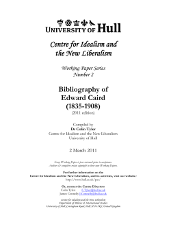 Edward Caird - University of Hull