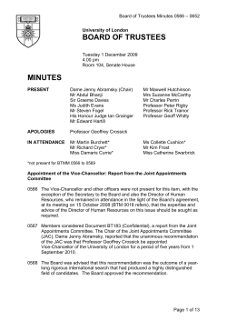 BOARD OF TRUSTEES MINUTES