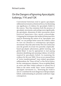 On the Dangers of Ignoring Apocalyptic Icebergs, Y1K and Y2K