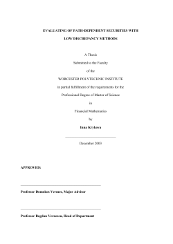 Quasi Monte Carlo (QMC) Methods or Low Discrepancy Algorithms