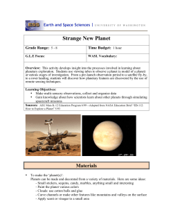 Strange New Planet - Earth and Space Sciences