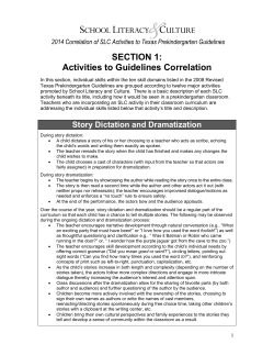 Story dictation and dramatization