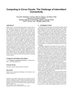 Computing in Cirrus Clouds: The Challenge of Intermittent
