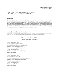 I Beg of You, Chung Tzu - Asia for Educators