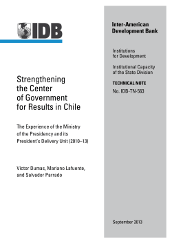 Strengthening the Center of Government for Results in Chile