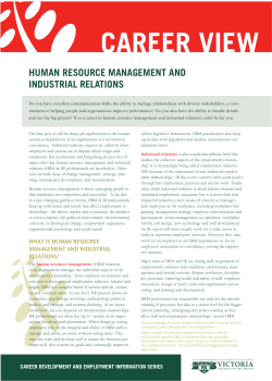 human resource management and industrial relations