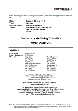 19 July 2016 - Horowhenua District Council
