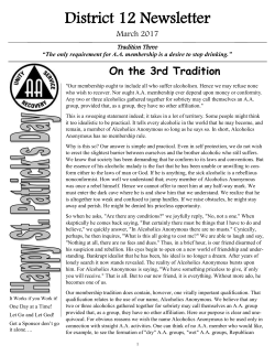 March 2017 - Alcoholics Anonymous District 12